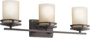 Kichler Hendrik 24" 3 Light Vanity Light with Light Umber Etched Glass Olde Bronze® by CozyNest Decor