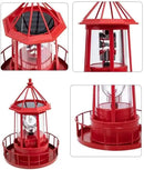 LED Solar Powered Lighthouse, 360 Degree Rotating Lamp Courtyard Decoration Waterproof Garden Smoke Towers Statue Lights for Outdoor Patio Garden Pathway by GreenHaven Gardens