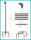 Bird Feeder Pole – 75 Inch Height Bird House Pole with 1-Inch Dia Heavy Duty for Birdfeeders, Feeding Stand with Mount Kit for Outdoor, Slip-Fit Connection by GreenHaven Gardens