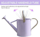 Metal Watering Can, One Gallon Watering Cans Stainless Steel for Outdoor Indoor Garden Plants Watering (Stainless Steel Handle Purple) by GreenHaven Gardens