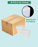 vensovo 48 Pcs 2" Tiny Ceramic Plant Pots with Drainage Hole - White Small Mini Ceramic Pottery Planter Ideal for Indoor/Outdoor Plants, Crafts, Wedding Favors by GreenHaven Gardens