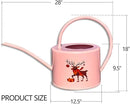 Metal Watering Can for Outdoor and Indoor Plants, Watering Can Decor, 1 Gallon (Pink) by GreenHaven Gardens