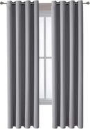 ChrisDowa Grommet Blackout Curtains for Bedroom and Living Room - 2 Panels Set Thermal Insulated Room Darkening Curtains (Light Grey, 52 x 84 Inch) by CozyNest Decor