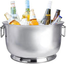 Sol Living Insulated Beverage Tub Large Ice Bucket with Handles Double Wall Stainless Steel Ice Bucket and Cooler for Wine, Drinks, Bar, Party, and Gift Beverage Cooler for Indoor and Outdoor Parties by CozyNest Decor