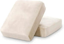 PrinceDeco Velvet Couch Cushion Cover Stretch Sofa Seat Covers Washable Cushion Slipcover for Chair Love Seat Sofa Cushion Furniture Protector Seat Cushion Sofa Cover (Each Width Up to 29.5", Ivory) by CozyNest Decor