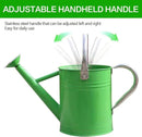 Metal Watering Can, One Gallon Watering Cans Stainless Steel for Outdoor Indoor Garden Plants Watering (Stainless Steel Handle Green) by GreenHaven Gardens