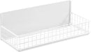Magnetic Basket, Magnetic Shelf for Fridge, Magnetic Spice Rack for Refrigerator Wire Mesh Magnetic Organizer Holder Accessories for Office Kitchen Classroom Storage,White, 9.44" x 4" x 1.77" by CozyNest Decor