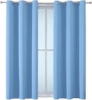 ChrisDowa Grommet Room Darkening Curtains for Bedroom and Living Room - 2 Panels Set Thermal Insulated Blackout Curtains (Sky Blue, 38W x 45L) by CozyNest Decor