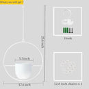 Hanging Planter Indoor Modern Boho Plant Pot Metal Wall and Ceiling Plant Holder Mid Century Minimalist Flower Pot for Hanging Plants, White by GreenHaven Gardens