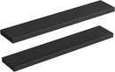 HOOBRO Floating Shelves for Wall, Wall Mounted Shelf Set of 2, 47.2" Hanging Shelf with Invisible Brackets, for Wall in Bathroom, Bedroom, Toilet, Kitchen, Living Room, Office, Black BK120BJP201 by CozyNest Decor