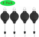 4 Pack Plant Hook Pulley, Retractable Plant Hanger Easy Reach Hanging Flower Basket for Garden Baskets Pots and Birds Feeder Hang High up and Pull Down to Water Or Feed by GreenHaven Gardens