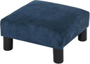 Joveco Small Foot Rest Stool Ottoman, 15" Fabric Square Short Low Footstool Upholstered Footrest for Chair, Under Office Desk, Living Room, Navy Blue by CozyNest Decor