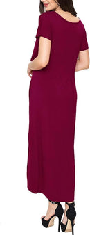 Smallshow Women's Maternity Nursing Dresses Split Long Dress for Breastfeeding by TinyTreasures Baby Boutique