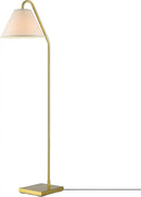 GLOBE Electric 61000147 62" Floor Lamp, Matte Brass, Beige Fabric Shade, On/Off Rotary Switch on Socket, 6-Foot Clear Cord, Reading Light, Bedroom, Living Room, Home Decor by CozyNest Decor