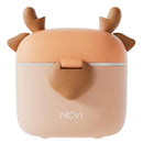 NCVI Baby Formula Dispenser On The Go, Formula Container To Go, Formula Holder for Travel, Outdoor Picnic with Baby Infant, Portable Container for Milk Powder, Snacks, Candy, Fruits (Brown Deer) by TinyTreasures Baby Boutique