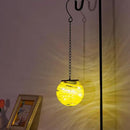 Solar Lanterns Outdoor Waterproof LED Lights 4.7" Glass Hanging Solar Lights with Metal Chain,Gazing Globe Ball Outdoor Decorative Lantern for Patio Pathway Yard Garden Decor(Yellow) by GreenHaven Gardens