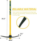 GloriousAMC Heavy Duty Mattock, 36" Fiberglass Handle, Yellow, Steel, Multipurpose Garden Tool, Chopping Soil, Gardening by GreenHaven Gardens