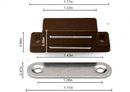 Cabinet Magnet Latch - Best for Cabinet Doors, Cupboards, Drawers and Shutters - Cabinet Magnetic Latch Easy Install - Magnetic Cabinet Catch Screws Included - Set of 12（Brown） by TinyTreasures Baby Boutique