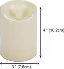 CANDLE CHOICE Waterproof Outdoor Battery Operated Flameless Candles with Timer Flickering Plastic Resin Electric LED Pillar Lights for Lantern Patio Garden Wedding Party Decorations 3x4 Inches 2 Pack by GreenHaven Gardens