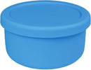 XU&PEIQI 24oz Silicone Lunch Box, Round Small Salad Bowl with Lid, Airtight Food Container for Meal Prep, Leftovers, Soup & Stew Storage. Microwave, Fridge, Dishwasher Safe. BPA-Free.(Ocean blue) by TinyTreasures Baby Boutique