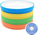 Elk and Friends Kids 6.7” Porcelain Divided Plates with Silicone Suction Sleeves | Suitable for Babies/Kids/Toddlers | Microwave & Dishwasher Safe | Non Slip | Snack Dishes | 4 Pack by TinyTreasures Baby Boutique