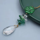 Crystal Hanging Decorations-Hanging Ornament Crystals with Leaf Clover Suncatchers with Crystal Ball for Home, Office, Garden and Festival Decoration by GreenHaven Gardens