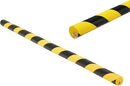 L-Shaped/Circular Edge Protector – 19" Durable Polyurethane Foam, High-Visibility Yellow/Black Stripes & Corner Safety Bumper for Impact Protection by TinyTreasures Baby Boutique