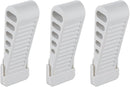 JQK Rubber Door Stopper Wedge, White 3 Pack Soft TPR Premium Door Stops for Bottom of Heavy Duty Door on Tile, Concrete, Carpet, Wooden Floor, DSB61-WH-P3 by TinyTreasures Baby Boutique