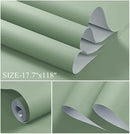 Dimoon 118"x15.7" Peppermint Light Green Peel and Stick Wallpaper Cyan Thicken Waterproof Contact Paper Solid Green Gray Wall Paper Self Adhesive Wallpaper Removable Shelf Drawer Liner Vinyl Roll by GreenHaven Gardens