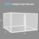 10'x10' Mosquito Netting for Patio with Zipper, Outdoor Replacement Mesh Sidewall Netting for Porch/Patio/Canopy/Gazebo (Mosquito Netting Only, White) by GreenHaven Gardens