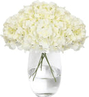 Tifuly Hydrangea Artificial Flowers with Stems 12pcs Fake Hydrangea Silk Flowers Faux Hydrangea Flowers Heads for Wedding Centerpiece Home Party Baby Shower Decor（Off White） by CozyNest Decor