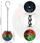 Hanging Solar Lanterns Outdoor Waterproof, Hanging Glass Solar Lantern with Hook, Gazing Ball Lantern Decor for Tree Yard Patio by GreenHaven Gardens