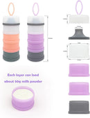 Baby Formula Dispenser, Formula Container, Portable Milk Powder Dispenser Container, Baby Feeding Travel Storage Container, Non-Spill Stackable Baby Snack Storage Container, BPA Free, 2 Packs by TinyTreasures Baby Boutique