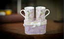 Lightahead Elegant Bone China Two Coffee Mugs Set in Bird Design 10.8 oz Each Cup in Attractive Gift Box by CozyNest Decor