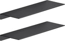 JOOM 2 PCS Small Floating Shelf, 12'' Metal Wall Shelf, Black, Bathroom, Durable, Waterproof, 5.0lbs Weight Capacity by CozyNest Decor