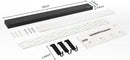 Dmore magnetic knife holder for wall—with 3 hooks, No Drilling 16 Inch black knife magnetic strip, Powerful knife magnet rack, include Adhesive Tape and screws for Knives, Utensils, and Tools by CozyNest Decor