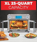 Emeril Lagasse Dual Zone 360 Air Fryer Oven Combo with French Door, 25 QT Extra Large, Cook Two Foods in Different Ways, Up to 60% Faster from Frozen to Finish by CozyNest Decor