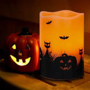 Wondise Halloween Flickering Flameless Candles with 6 Hour Timer, Battery Operated LED Real Wax Candles Set of 3 Halloween Home Decoration Gifts(3 x 4 5 6 Inch) by CozyNest Decor
