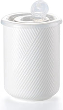 Food Storage Containers with Airtight Lids: Ceramic Canister Sets for Kitchen Countertop - Porcelain Jar for Coffee Tea Flour Sugar Rice Cookies Candy - White (42 oz) by CozyNest Decor