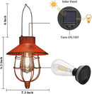 YAKii 6 Pack Solar Lantern Hanging Waterproof Outdoor Metal Solar Lamp with Warm White Light Decorate for Yard Garden Pathway Patio Porch (Red) by CozyNest Decor