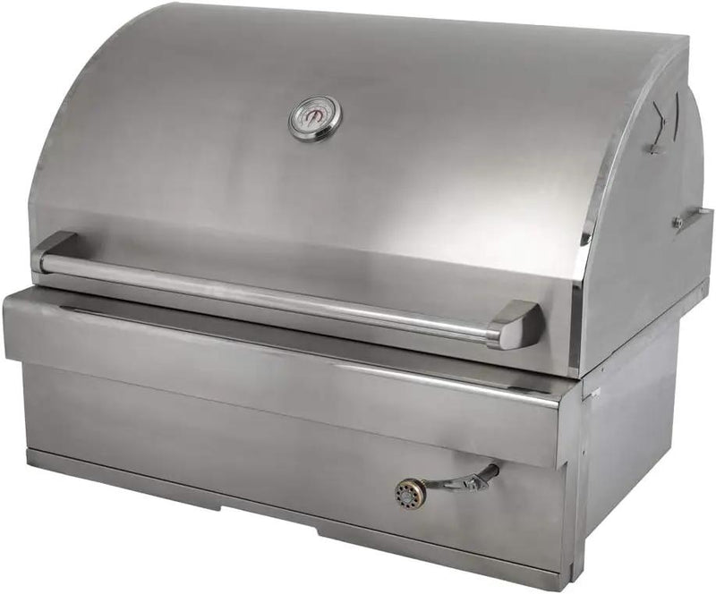 Turbo Charcoal 32 Inch Built-In Stainless Steel BBQ Grill with Charcoal Tray, photo 2 of 6