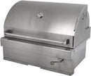 Turbo Charcoal 32 Inch Built-In Stainless Steel BBQ Grill with Charcoal Tray by GreenHaven Gardens