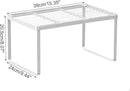 Kitchen Cabinet Storage Shelf Stackable Wire Spice Rack Organizer Heavy Duty Space Saver for Bathroom Bedroom Closet Laundry Room Office Countertop - White, Pack 1