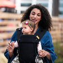 Beco Gemini Baby Carrier from Newborn to Toddler - Certified Ergonomic Newborn Baby Carrier for Infants and Children of 7-35 lbs - M Shape, Adjustable Seat, 100% Cotton (Metro Black) by TinyTreasures Baby Boutique