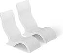 Ledge Lounger - Signature Chair - Inside Pool & Sun Shelf Lounge Chair - Designed for Shallow Shelves Up to 9” - Compatible with All Pool Types - Poolside & Sun Deck Tanning - Set of 2 - White by GreenHaven Gardens