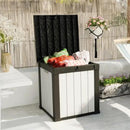 50-Gallon Outdoor Deck Box,Storage Lockable Waterproof Patio Furniture,Garden Tools,Cushions,Pool Accessories Outside Storage Resin Box(Black and White) by CozyNest Decor