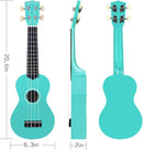 POMAIKAI Soprano Ukulele Starter Wood Ukele Hawaiian Guitar Ukelele 21" Beginner and Students (Blue) by TinyTreasures Baby Boutique