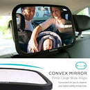 Funbliss Baby Car Mirror for Rear Facing Seat,360° Rotation, Safety Certified Shatterproof Acrylic Glass, Clear Wide View,Infant Mirror for Car Seat Rear Facing by TinyTreasures Baby Boutique