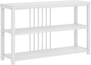 FOLUBAN Modern Sofa Console Table for Entryway, 3 Tier Wood Foyer Table for Hallway Living Room Behind Couch, White Oak by CozyNest Decor
