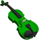 SKY Full Size VN202 Wood Green Violin Beautiful Color with Brazilwood Bow and Lightweight Case by TinyTreasures Baby Boutique